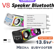 V8 Original Mecha Speaker Bluetooth mini LED Portable
